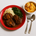 Juneteenth Houston oxtails and peach cobbler meal
